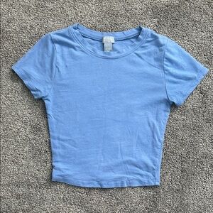 Tilly's Sky Blue Crewneck Crop Top